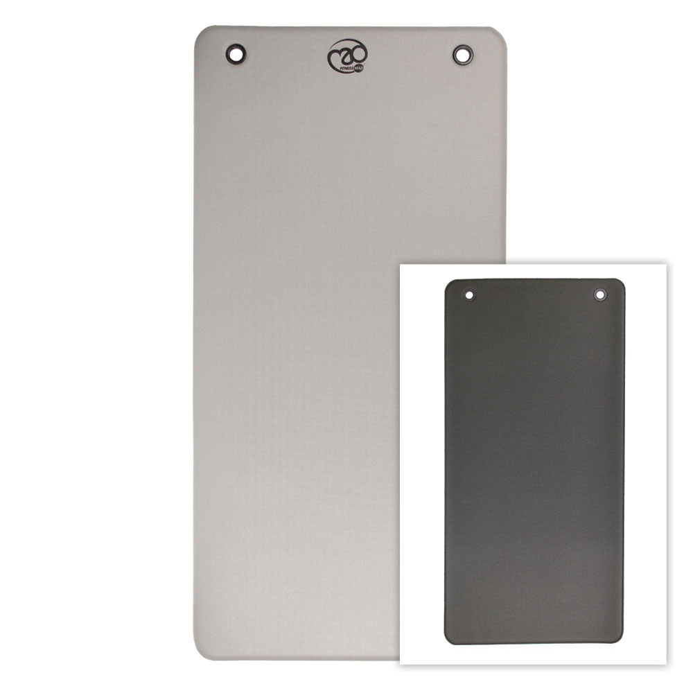 Fitness Mad Club Aerobic Mat With Eyelets - Grey with reverse