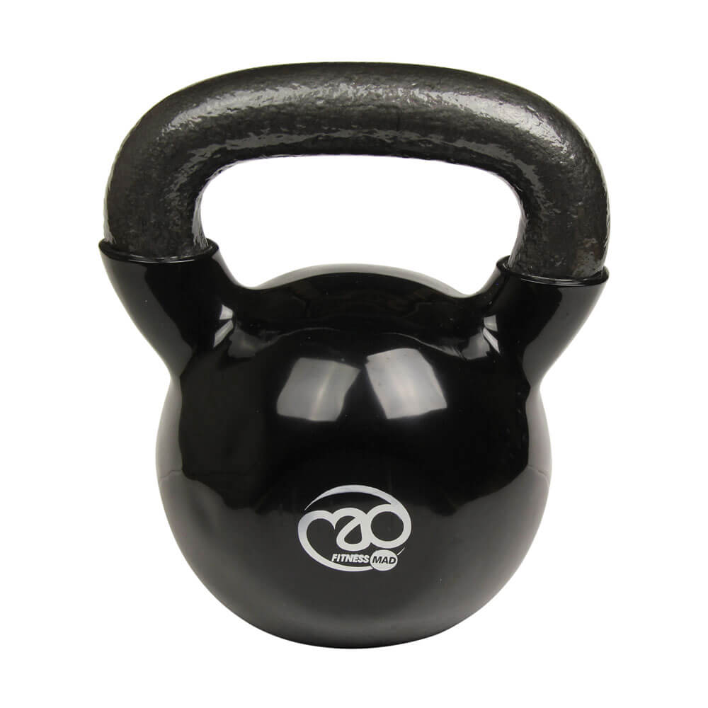 Fitness Mad 8kg Cast Iron Kettlebell Black