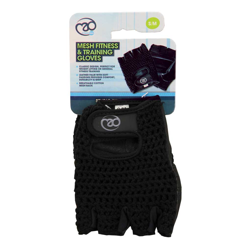 Fitness Mad Mesh Fitness Gloves with packaging