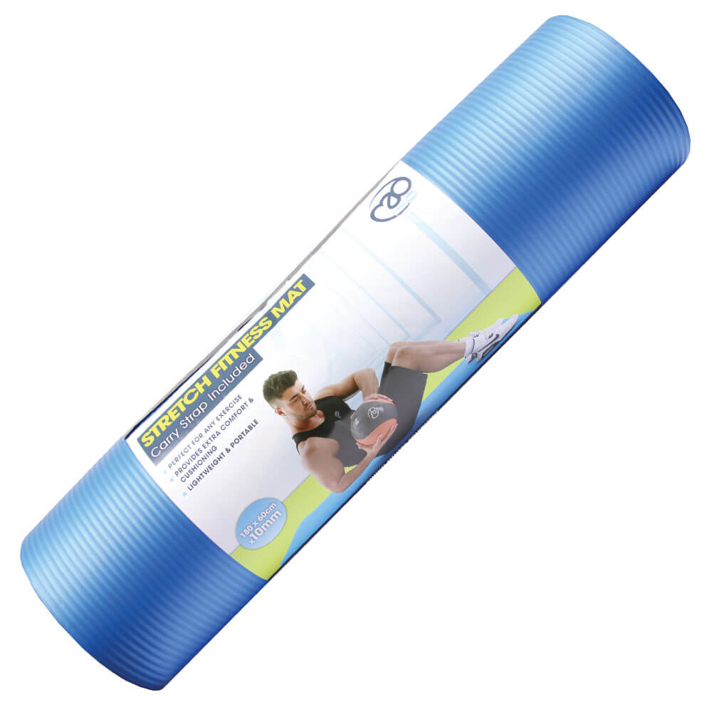 Fitness Mad Stretch Fitness Mat 10mm - Blue