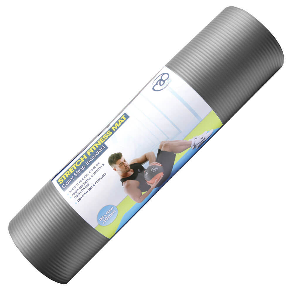 Fitness Mad Stretch Fitness Mat 10mm - Grey