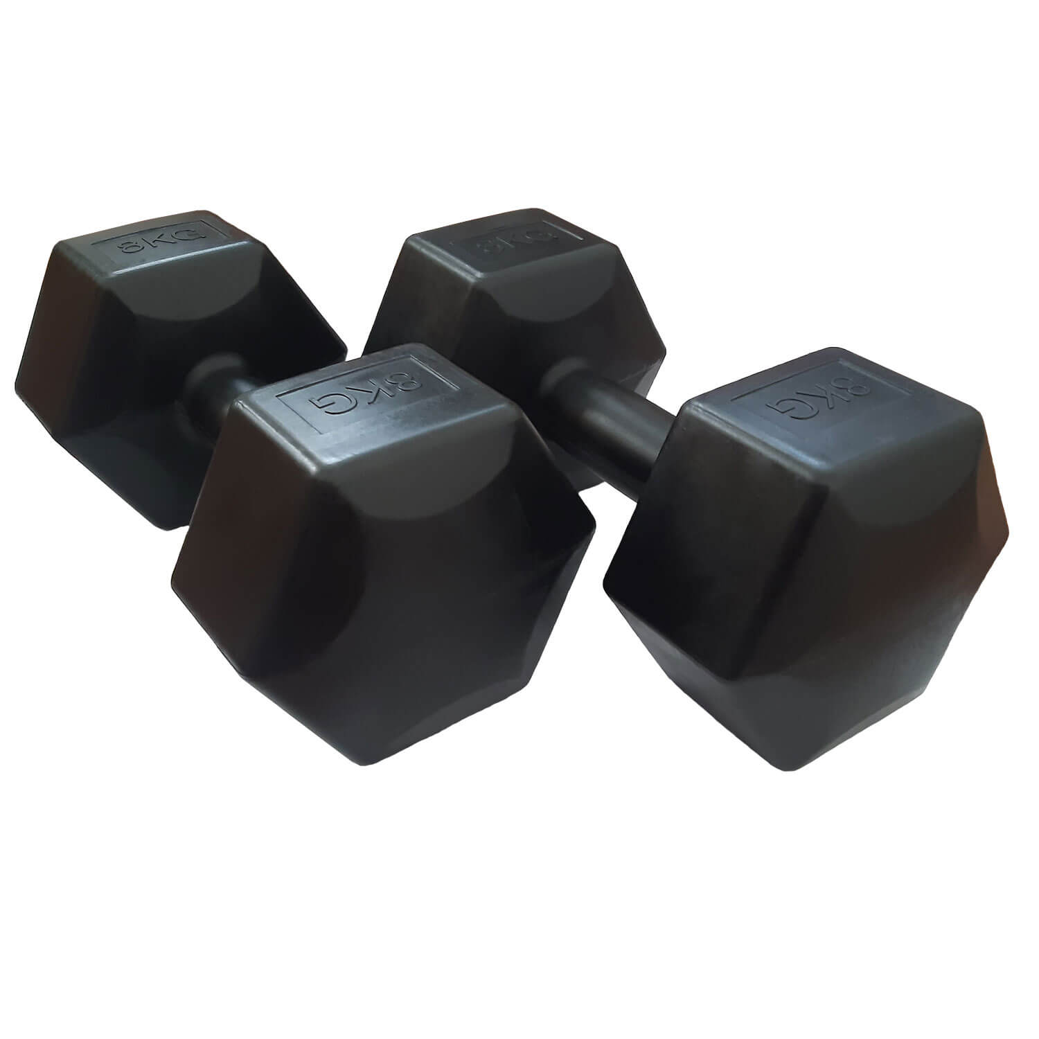 SPORTNOW x 8kg Dumbbells Weights Set with 12-Sided Shape and Non