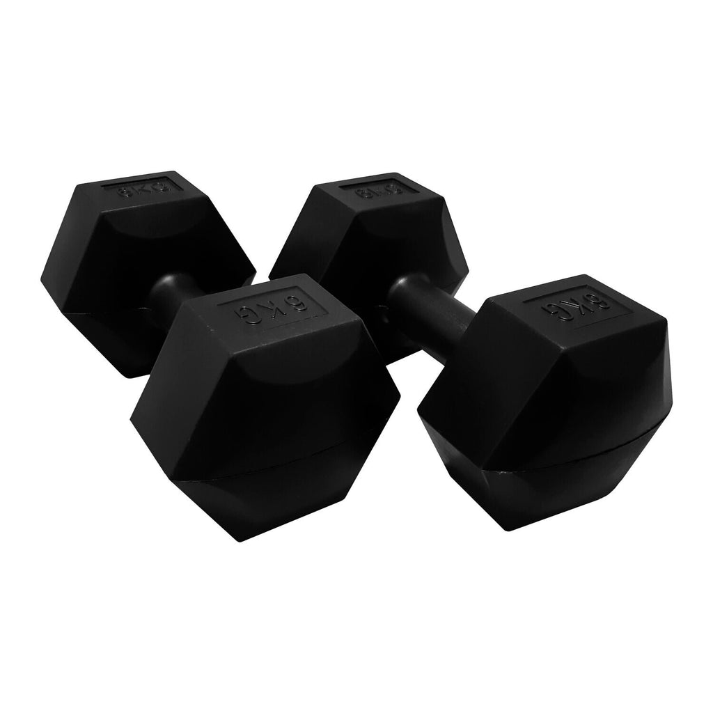 HXGN 2 x 6kg Hex Dumbbells