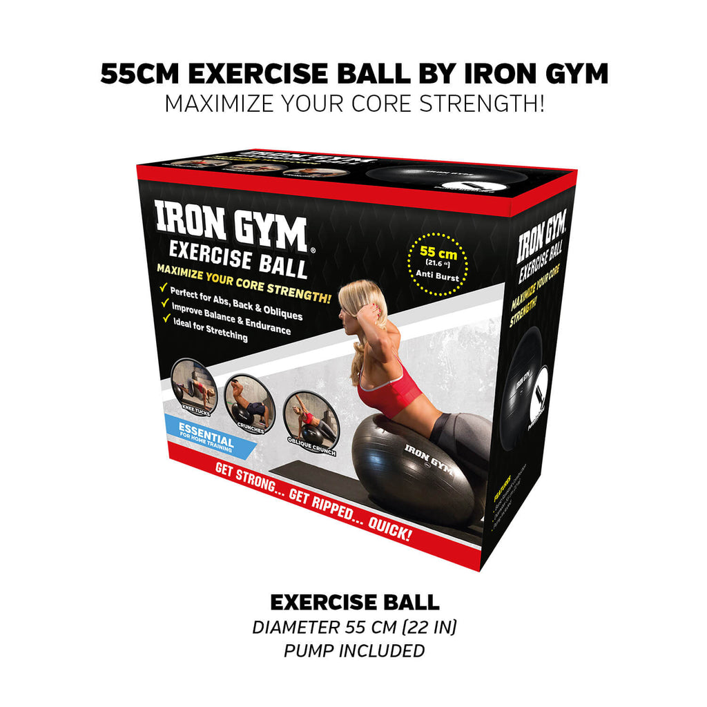 Iron Gym Essential Exercise Ball - 55cm - packaging