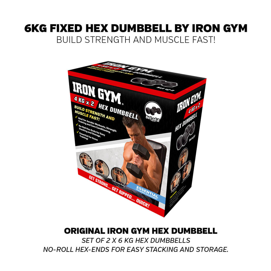Iron gym fixed hex dumbbell deals