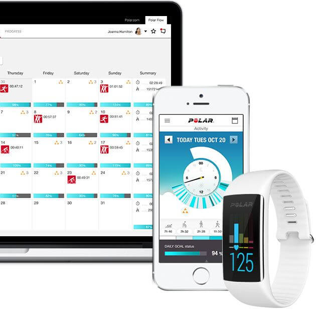 Polar A360 Watch with Polar App - White