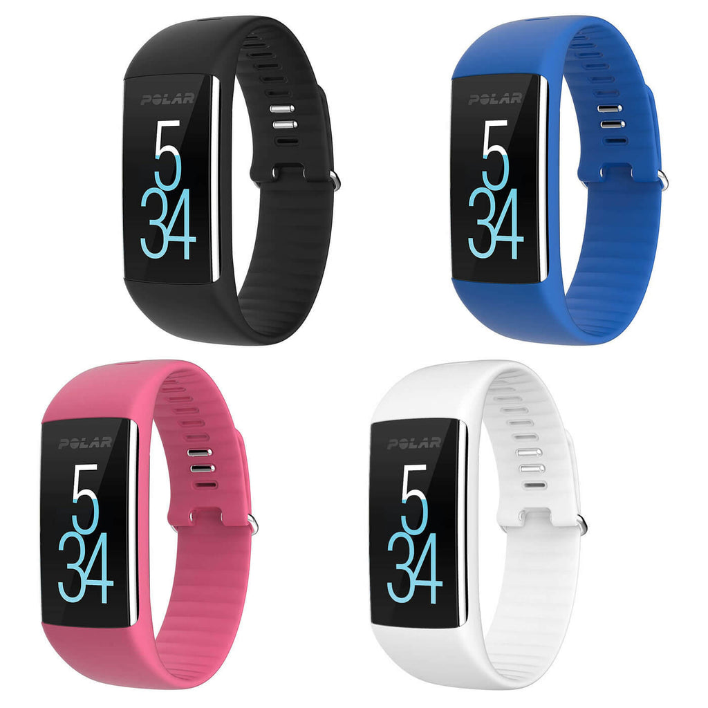 Polar A360 Watch - 4 colours - black, blue, pink and white