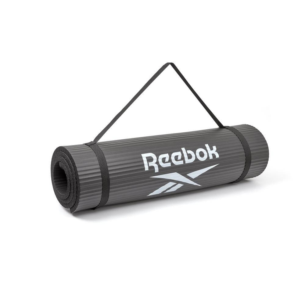 Reebok 15mm Training Mat with Carry Strap - Black