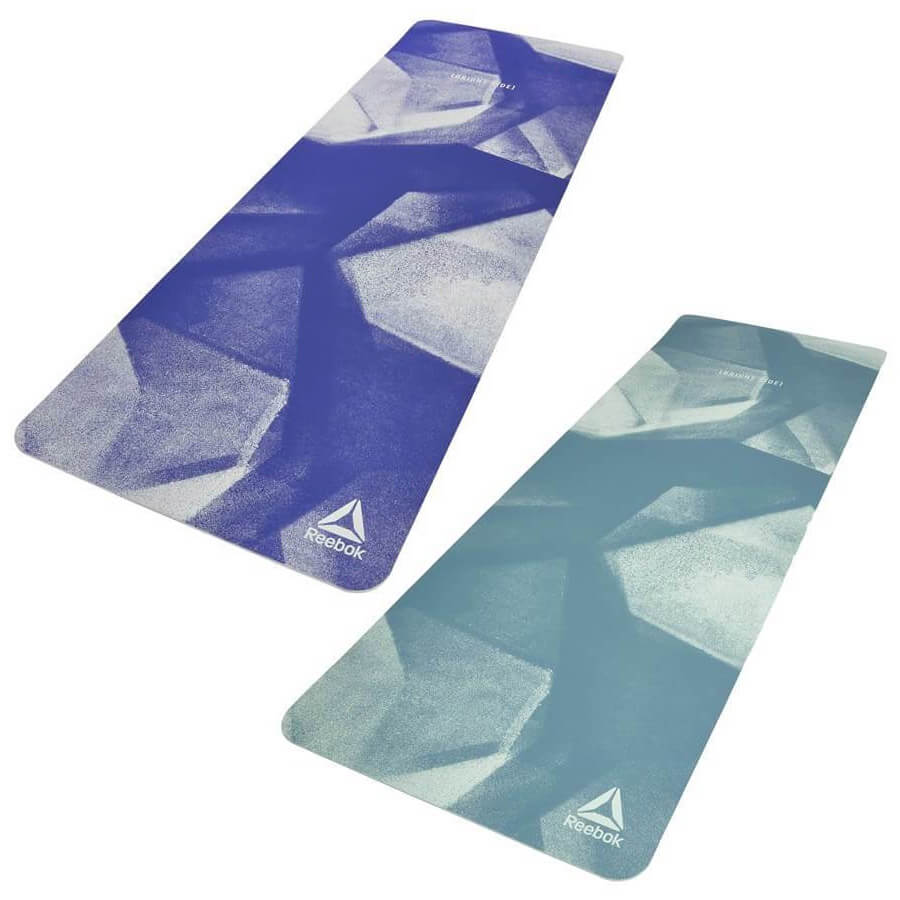 Reebok 4mm POE Yoga Mats - green and purple