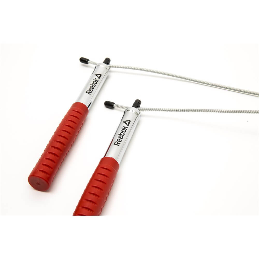 Reebok Premium Speed Rope - Adjustable Red Handles