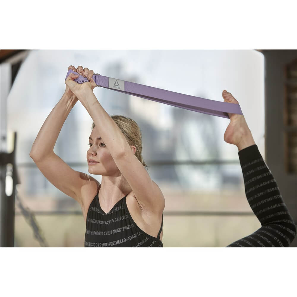 Yoga class using Reebok Yoga Strap - Purple