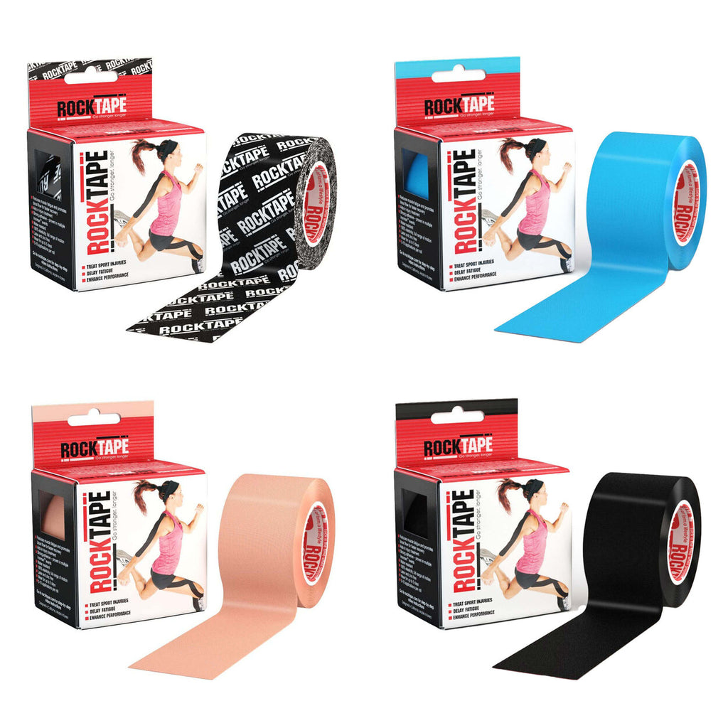 RockTape Kinesiology Tape 5cm x 5m - For Knees, Leg, Back, Arm Muscles