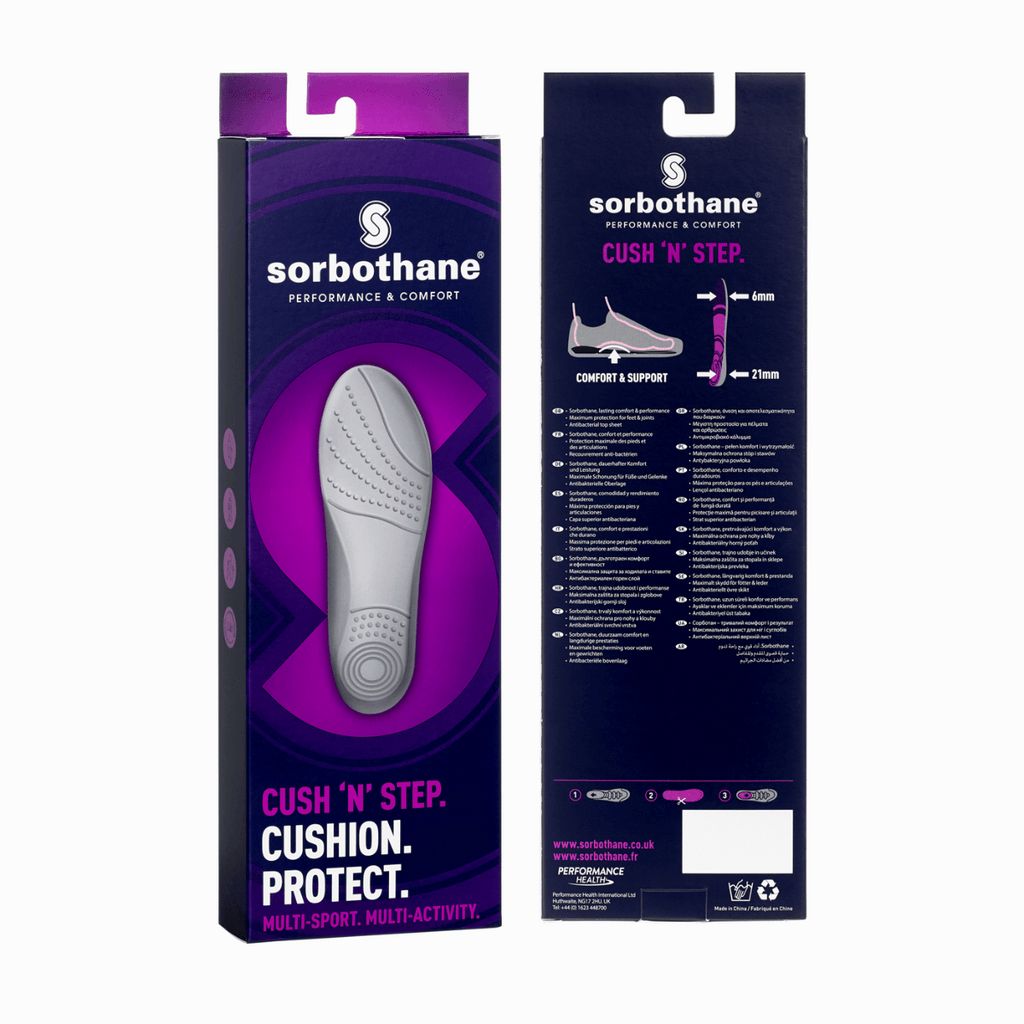 Sorbothane Cush N Step Insoles - Packaging