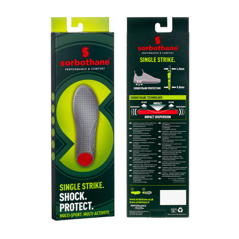 Sorbothane Single Strike Insoles - Packaging