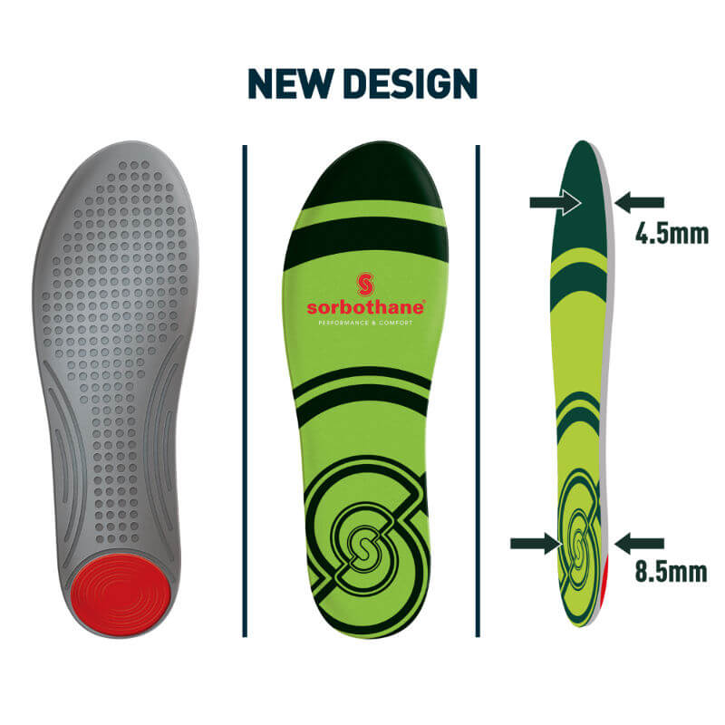 Sorbothane Single Strike Shoe Insoles for Golf and Walking