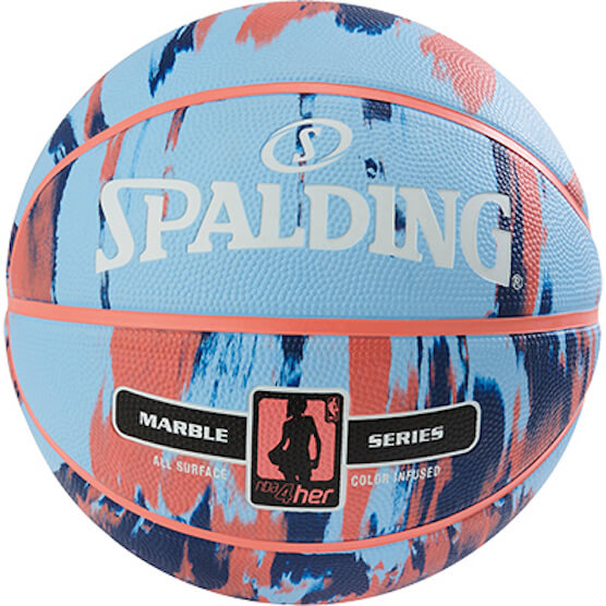 Spalding NBA Marble Multi-Coloured Women's Basketball - Blue