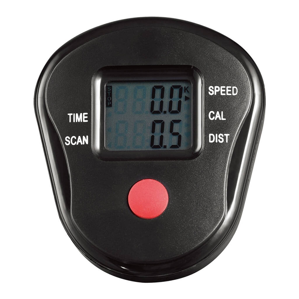 star-shaper-folding-exercise-bike showing monitor display