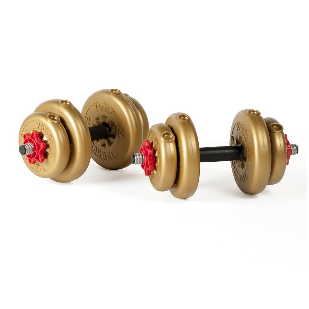 York 15kg Adjustable Vinyl Dumbbell Weight Set