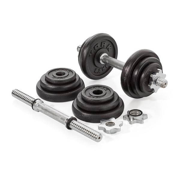 York 20kg Black Cast Iron Dumbbell Set