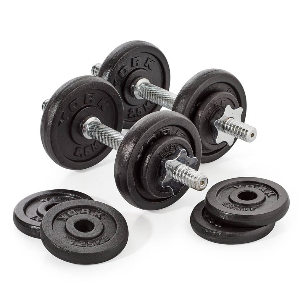 Iron Dumbbell Fitsy Dumbbell PRO Style Cast Metal Iron Dumbbells