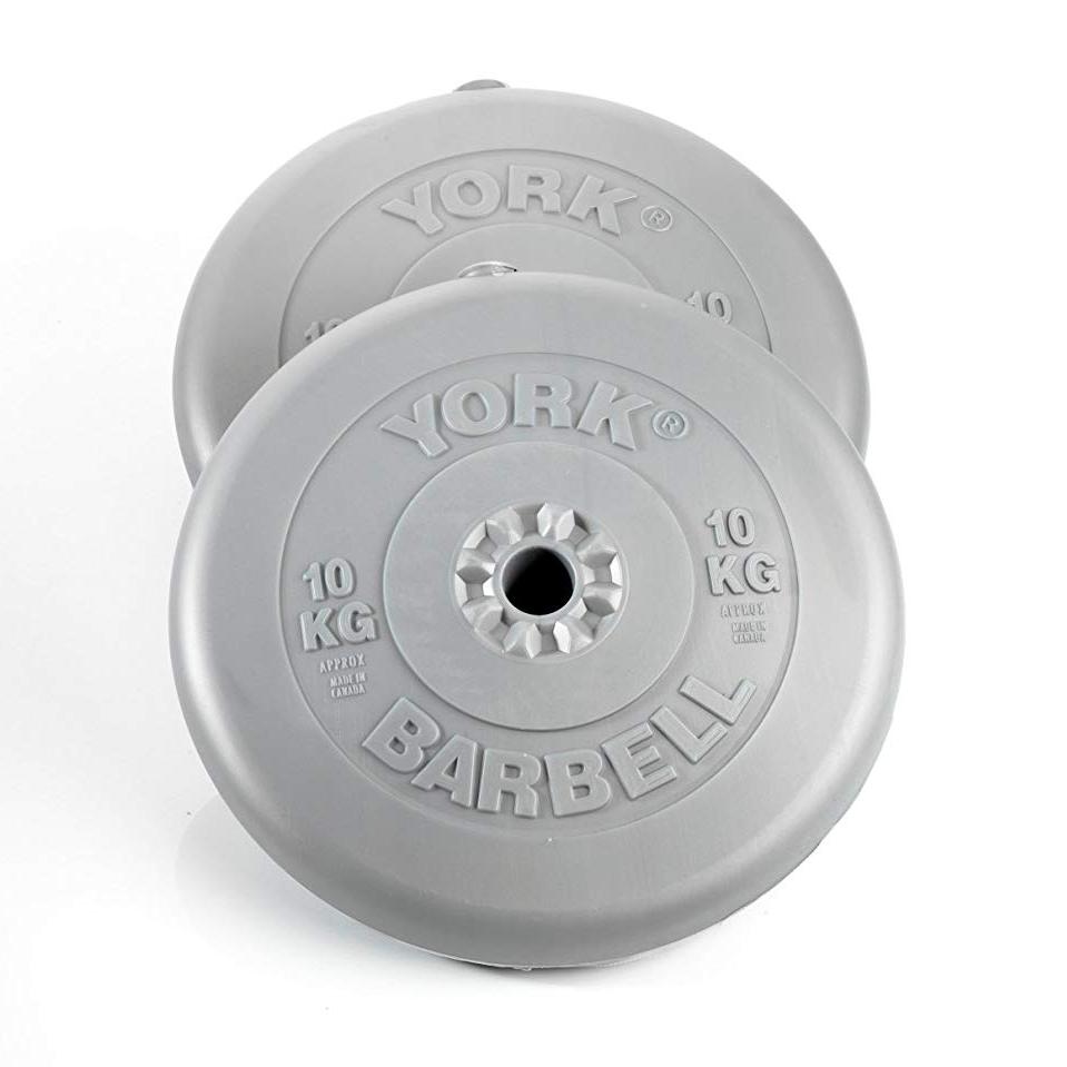York 2 x 10kg Vinyl Weight Plates
