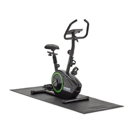 York Active 110 Magnetic Exercise Cycle on Equipment Mat 