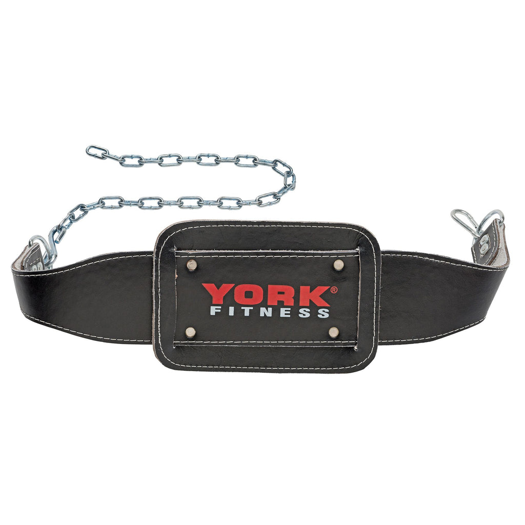 York Leather Dipping Belt with Chain