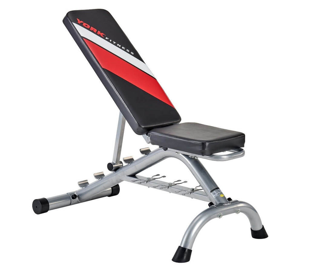 York Dumbbell Weight Bench Black Edition - incline position