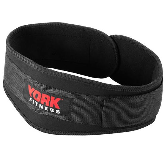 York 6" Nylon Weight Lifting Belt - Black