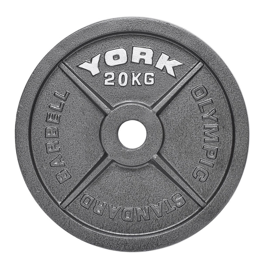 York Olympic Hammertone Cast Iron Weight Plate 1 x 20kg