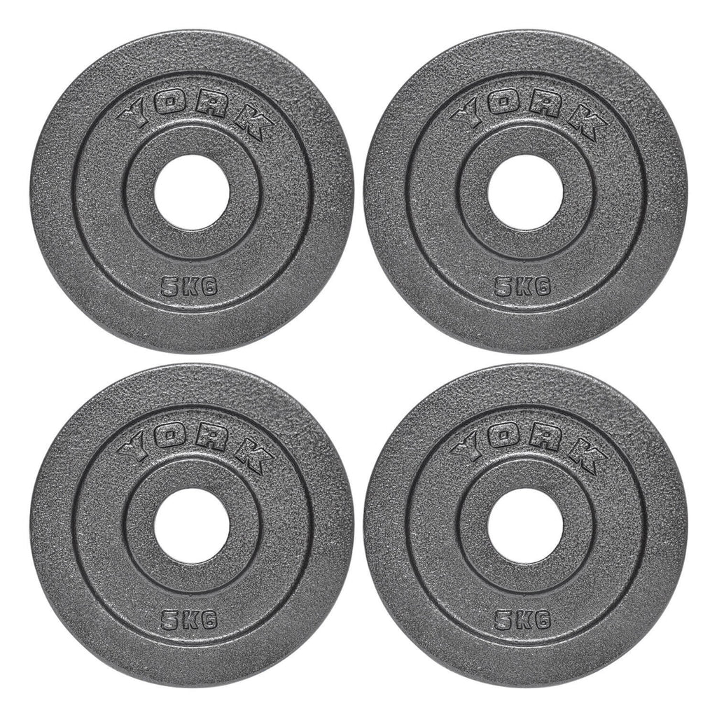 York Olympic Hammertone Cast Iron Weight Plates 4 x 5kg