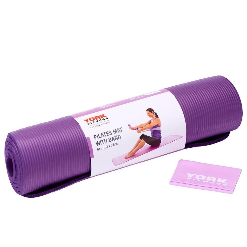 York Pilates Mat and Resistance Band Set