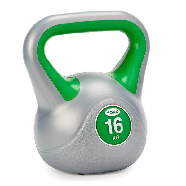 York 16kg Vinyl Kettlebell - Green