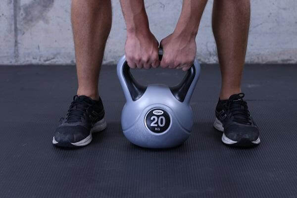 York 20kg Vinyl Kettlebell - Swings Exercise