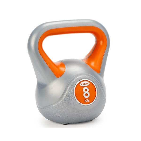 York 8kg Vinyl Kettlebell - Orange